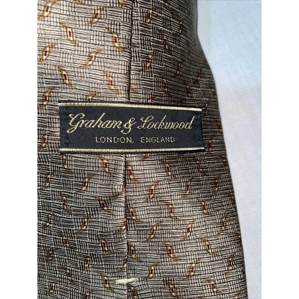 Graham & Lockwood Men’s Dress Tie Size 56” Pewter Business Formal